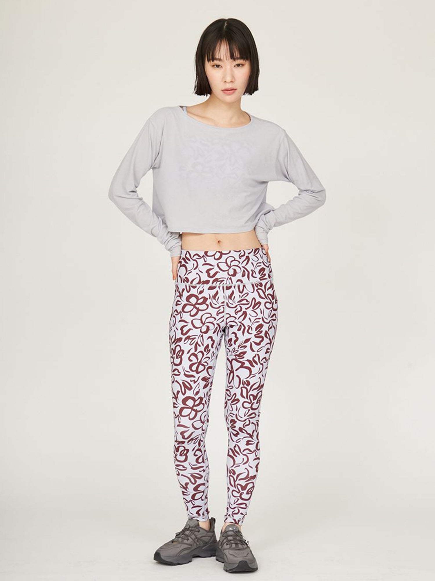 【emmi】醒目的花朵紧身裤 Emmi 女士瑜伽服 下装 热瑜伽 长款 / 25SS 14WCP251204