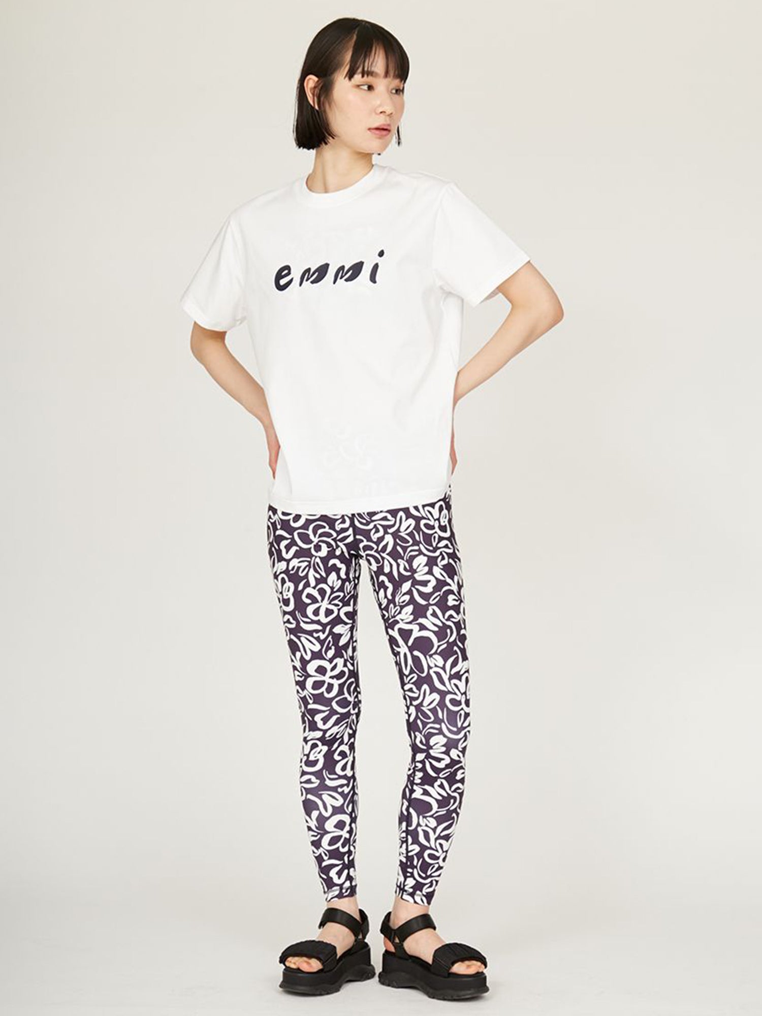 【emmi】醒目的花朵紧身裤 Emmi 女士瑜伽服 下装 热瑜伽 长款 / 25SS 14WCP251204