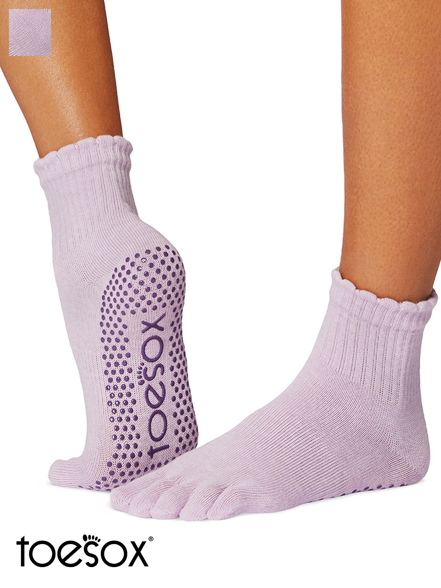 ToeSox] グリップ ソックス 5本指 メロディ・スカロップ（Full-Toe