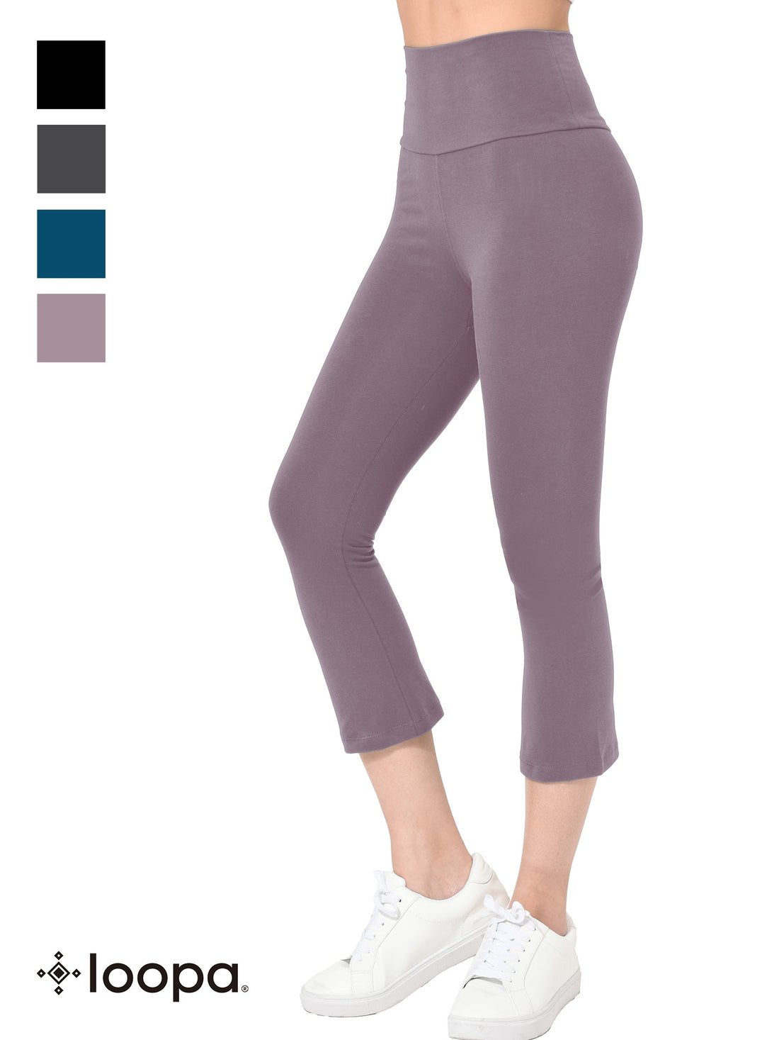 [Loopa] ルーパ ストレッチコットンカプリヨガパンツ Stretch Cotton Capri Yoga Pants / ヨガボトムス ヨガウェア 23FW-Puravida! プラヴィダ　ヨガ ピラティス フィットネスショップ