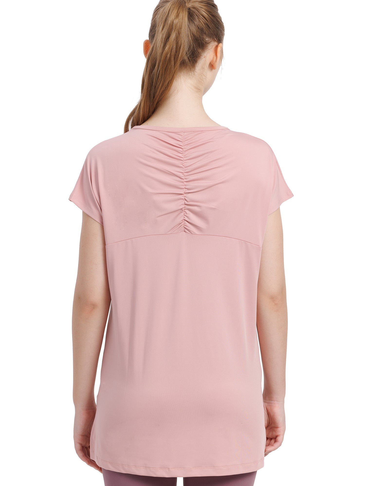 Loopa] ルーパ バックギャザートップス / ヨガウェア トップス 半袖 T