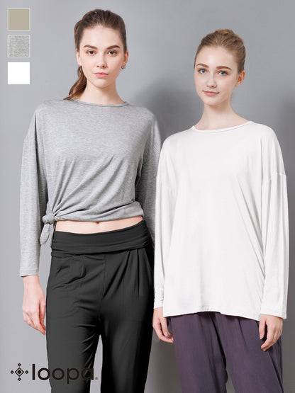 20%OFF[SALE][Loopa] ルーパ BA ロングスリーブトップス（バンブー） Bamboo Long sleeve tops / ヨガウェア トップス Tシャツ 長袖 [SOFF]