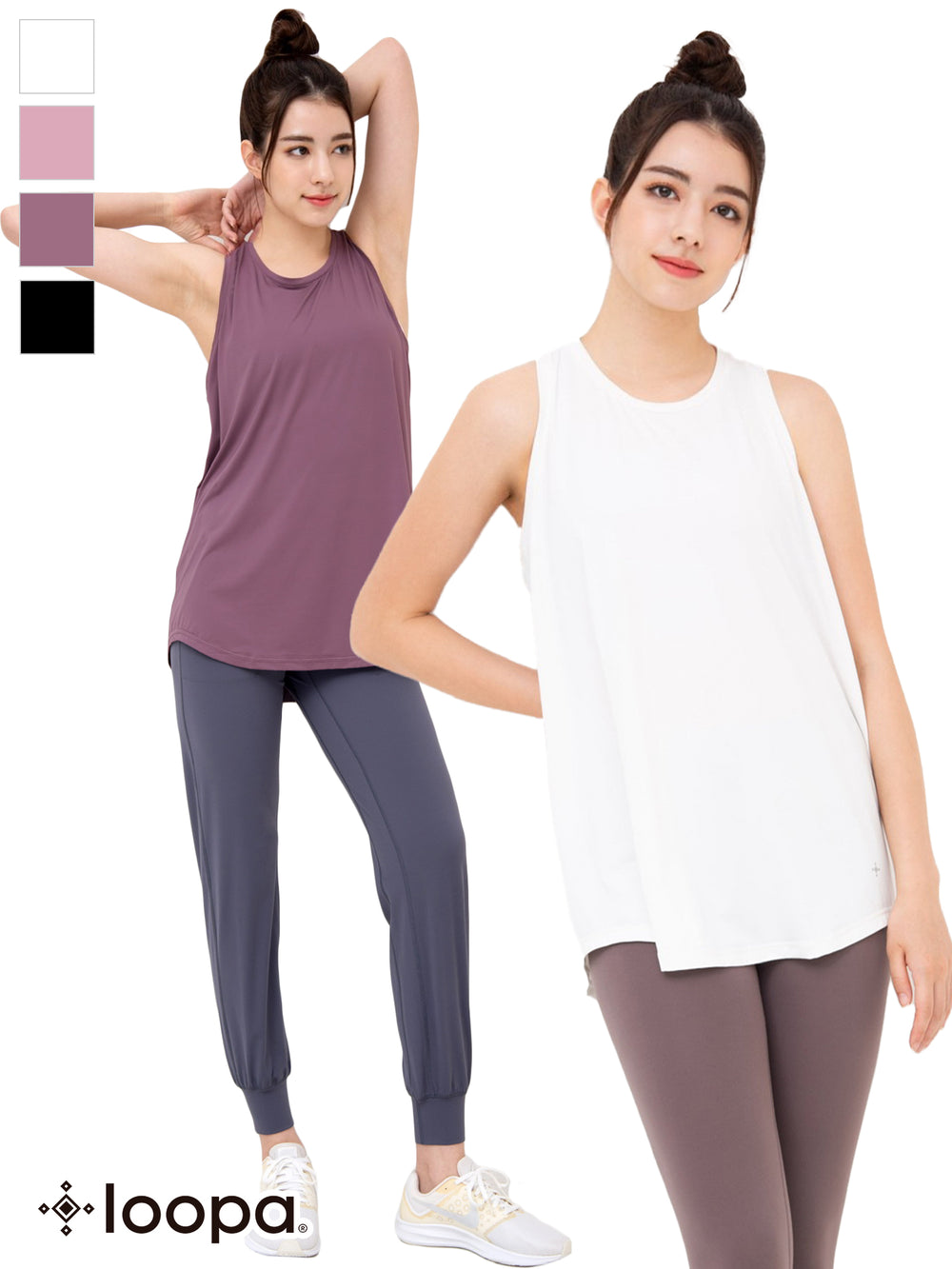 [Loopa] ルーパ Yバック フレアタンクトップ Yogawear Loopa Y-back flared tank top ヨガトップス / ヨガウェア 20_1