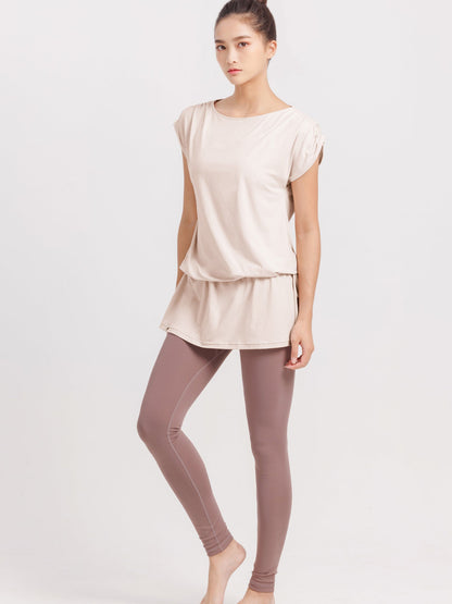 [Loopa] ルーパ 2.0 ドローストリング チュニック Yogawear Drawstring tunic Tシャツ ヨガトップス / ヨガウェア ブラック 10_1-Puravida! プラヴィダ　ヨガ ピラティス フィットネスショップ