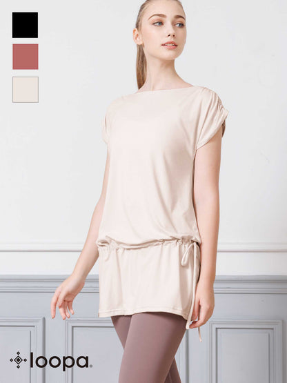 [Loopa] ルーパ 2.0 ドローストリング チュニック Yogawear Drawstring tunic Tシャツ ヨガトップス / ヨガウェア ブラック 10_1