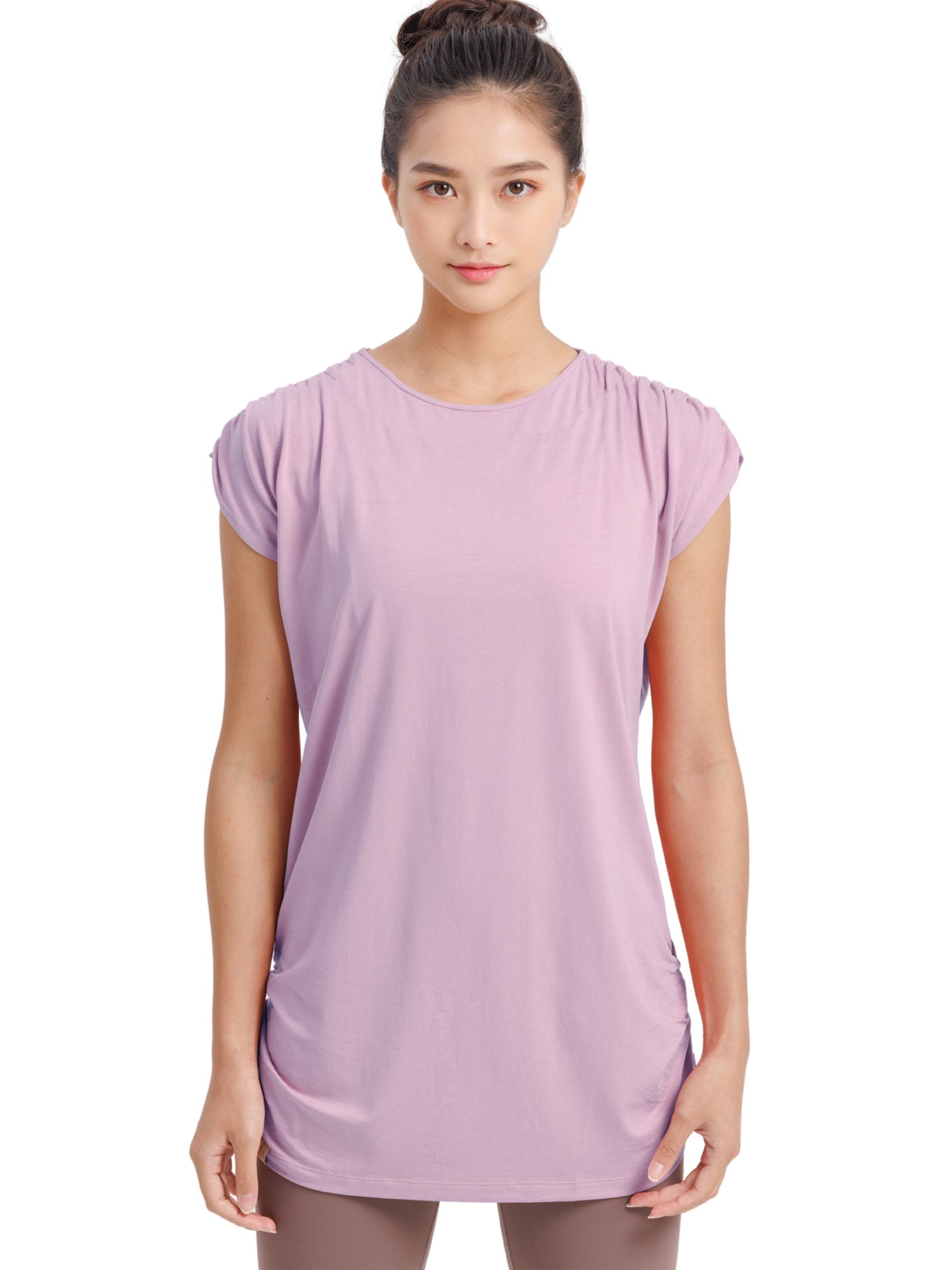 [Loopa] ルーパ ルーシュ ロング Tシャツ Yoga Roush long Tee / ヨガトップス ヨガウェア Tシャツ [A] 20_1 22SS-Puravida! プラヴィダ　ヨガ ピラティス フィットネスショップ