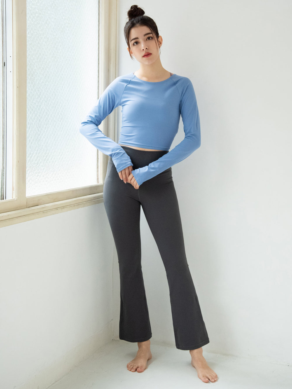 [Sold Out No Restock][Loopa] Cotton Lycra Capri Yoga Pants / Yoga Bottoms Yoga Wear [A] 10_1