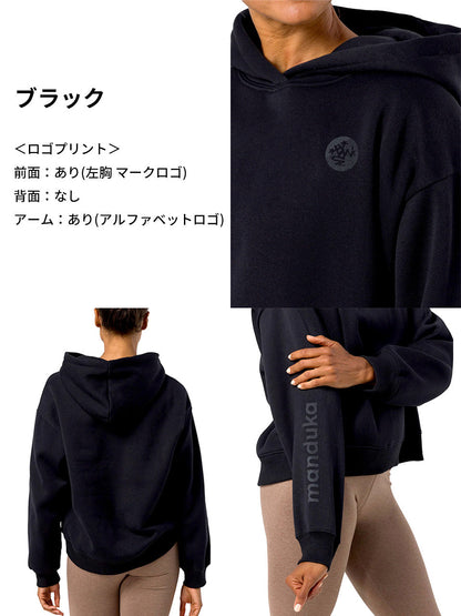 [Manduka] ハーフムーン フーディー／マンドゥカ レディース ヨガウェア トップス 長袖 パーカー W Half Moon Hoodie-Puravida! プラヴィダ　ヨガ ピラティス フィットネスショップ