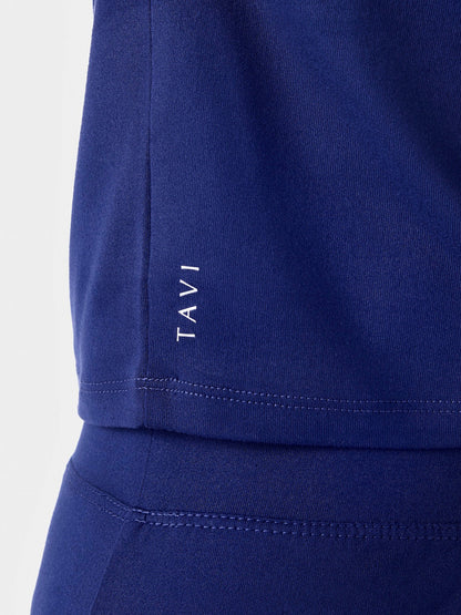 30%OFF[限定SALE][TAVI] ブラッシュド Tec ニット アシメトリカル Tシャツ Brushed Tec Knit Asymmetrical Tee／タビ レディース  トップス 半袖 ショート丈 カットソー [EX]