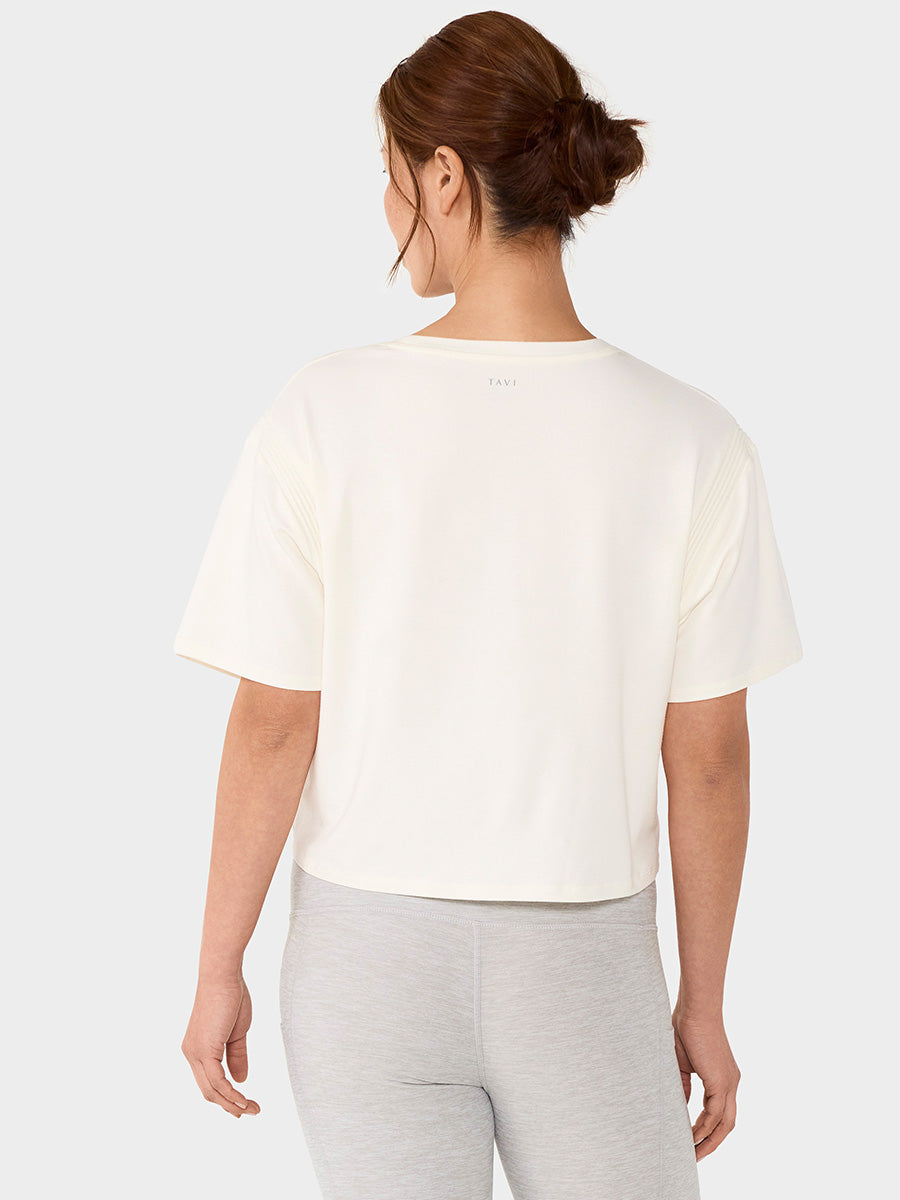 [TAVI] モーション Tee タビ レディース  トップス 半袖 ショート丈 クルーネック TOESOX