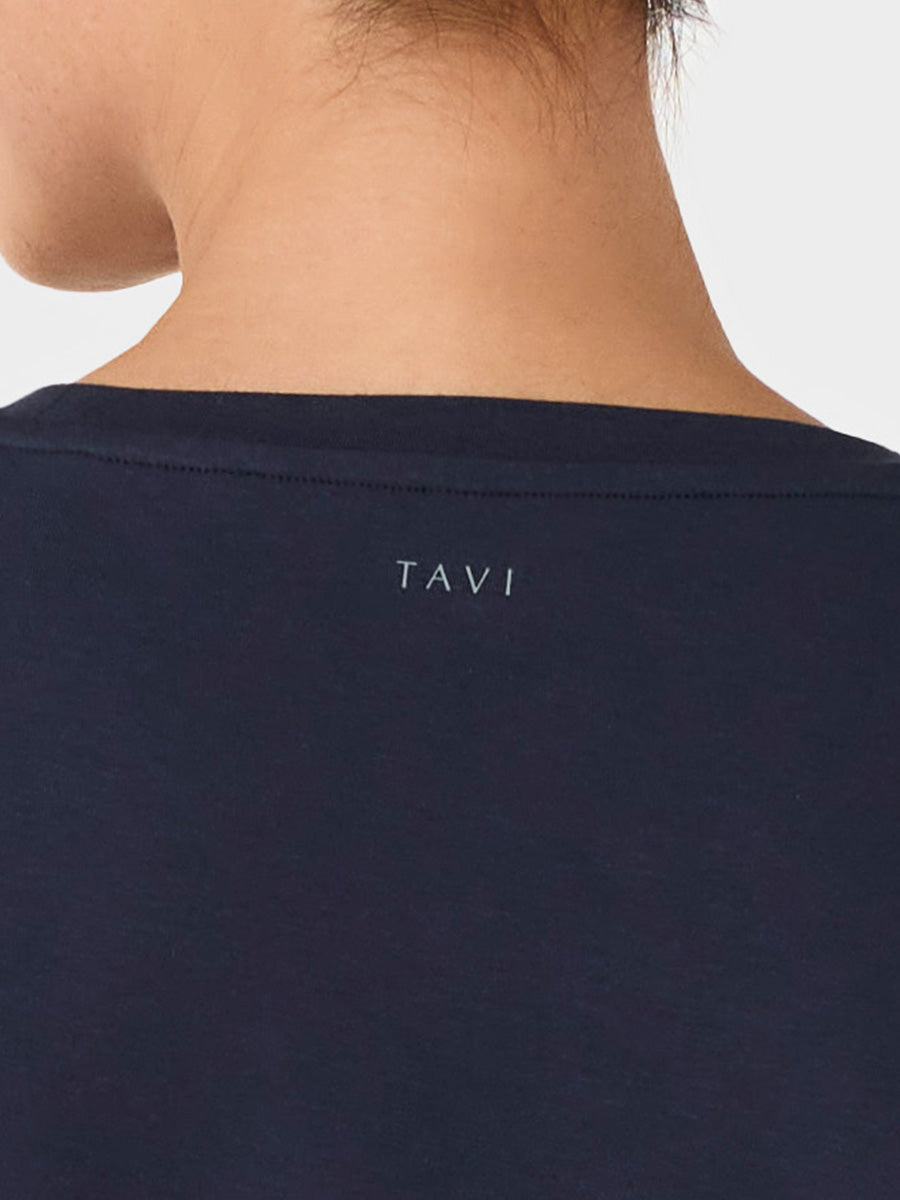[春クーポン][TAVI] モーション Tee タビ レディース  トップス 半袖 ショート丈 クルーネック TOESOX