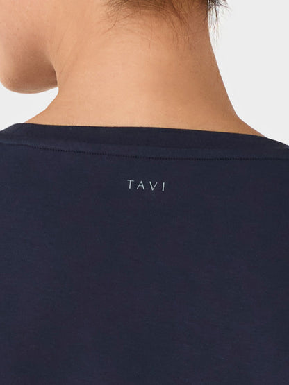 [春クーポン][TAVI] モーション Tee タビ レディース  トップス 半袖 ショート丈 クルーネック TOESOX