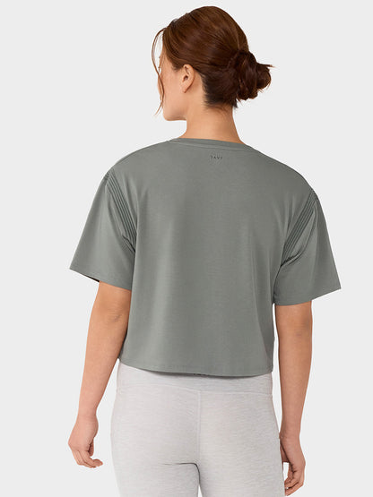 [TAVI] モーション Tee タビ レディース  トップス 半袖 ショート丈 クルーネック TOESOX