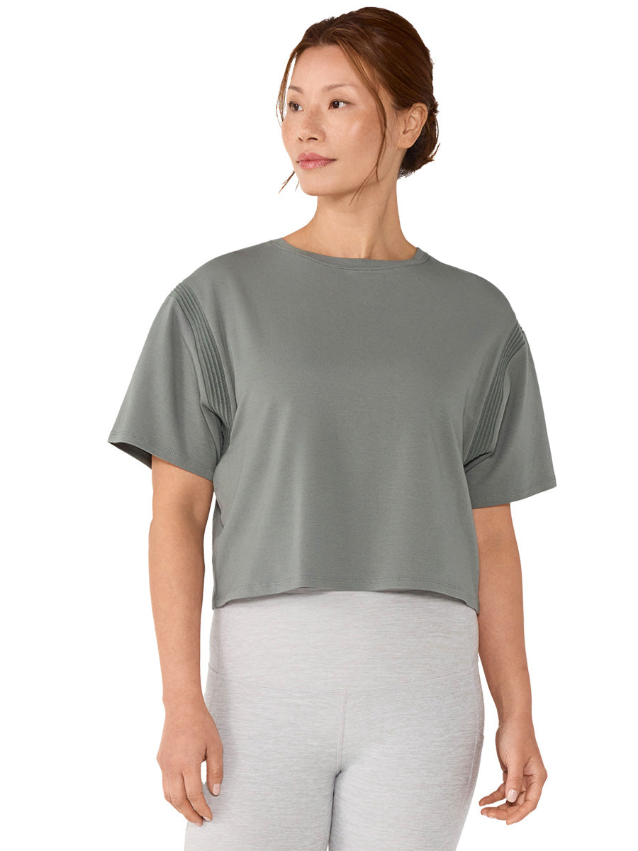 [TAVI] モーション Tee タビ レディース  トップス 半袖 ショート丈 クルーネック TOESOX