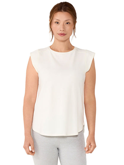 10%OFF[限定SALE][TAVI] キャップスリーブ クルーネック Tee タビ レディース  トップス 通気性 吸湿 速乾 26SS_D3 TOESOX