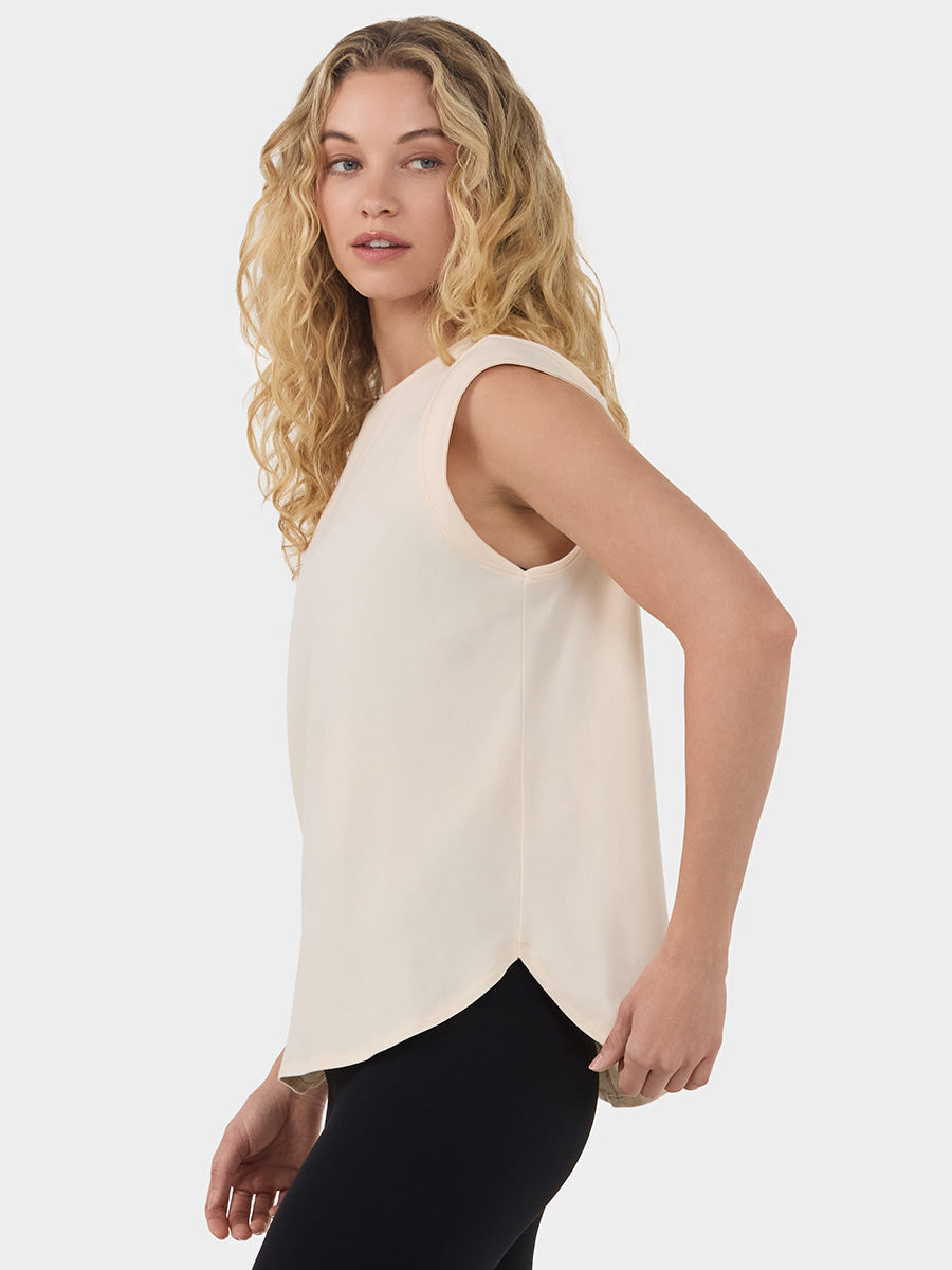 [TAVI] キャップスリーブ クルーネック Tee タビ レディース  トップス 通気性 吸湿 速乾 26SS TOESOX