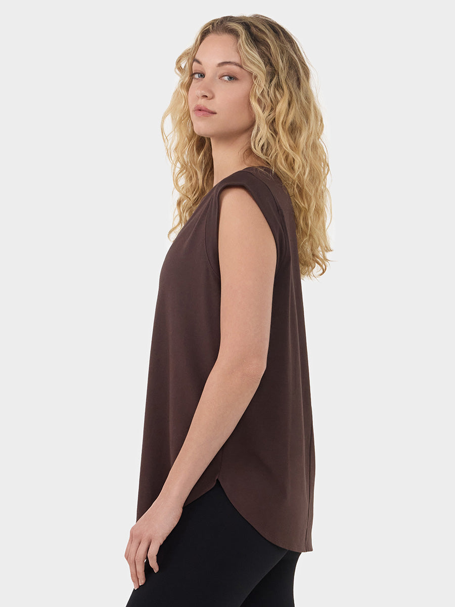 [TAVI] キャップスリーブ クルーネック Tee タビ レディース  トップス 通気性 吸湿 速乾 26SS TOESOX