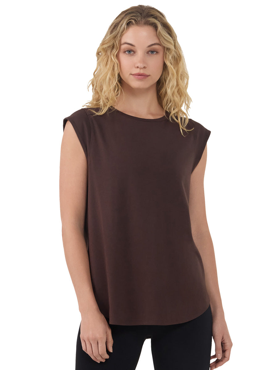 [TAVI] キャップスリーブ クルーネック Tee タビ レディース  トップス 通気性 吸湿 速乾 26SS TOESOX