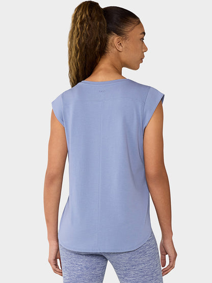 [TAVI] キャップスリーブ クルーネック Tee タビ レディース  トップス 通気性 吸湿 速乾 26SS TOESOX