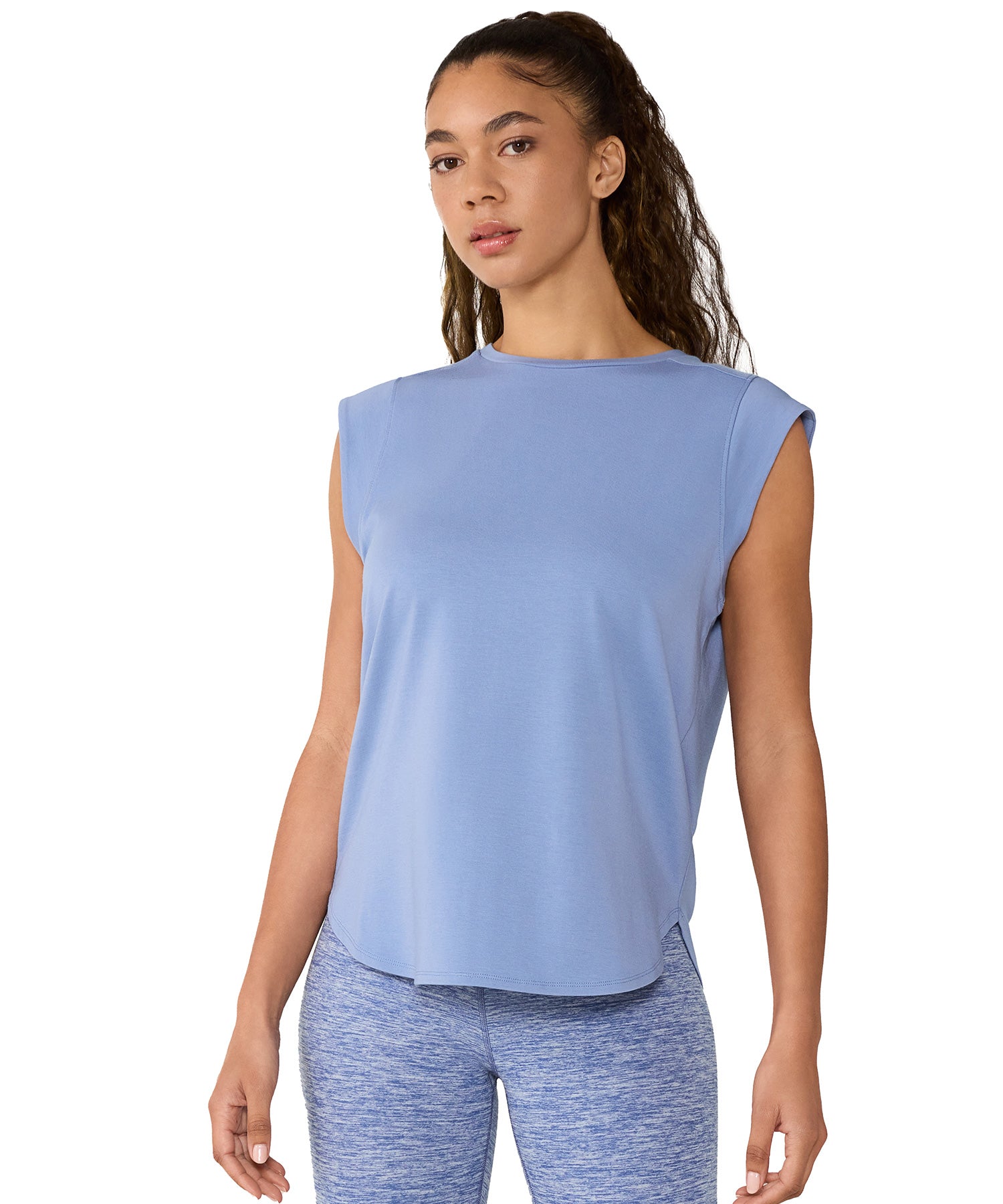 [TAVI] キャップスリーブ クルーネック Tee タビ レディース  トップス 通気性 吸湿 速乾 26SS TOESOX