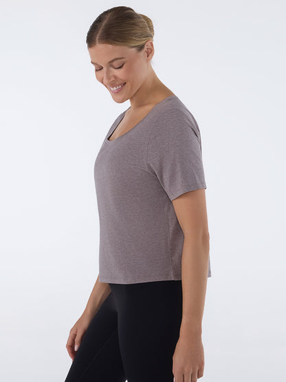 [TAVI] Crop T-shirt CROP TEE / Yoga tops Pilates cropped length breathable TOESOX
