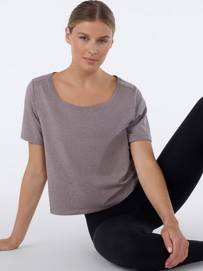 [TAVI] Crop T-shirt CROP TEE / Yoga tops Pilates cropped length breathable TOESOX