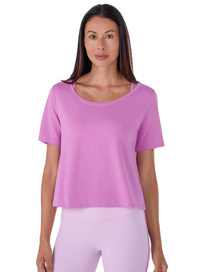 [TAVI] Crop T-shirt CROP TEE / Yoga tops Pilates cropped length breathable TOESOX