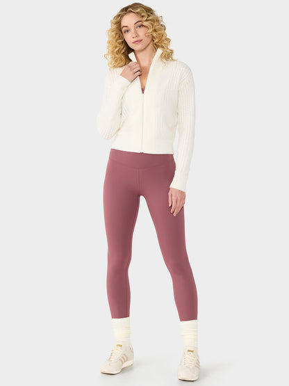 20%OFF[SALE][TAVI] ハイウエスト 7分丈 レギンス HIGH WAISTED LEGGINGS／ヨガ ボトムス ピラティス ヨガパンツ 美脚 美尻 体型カバー 26SS_D1