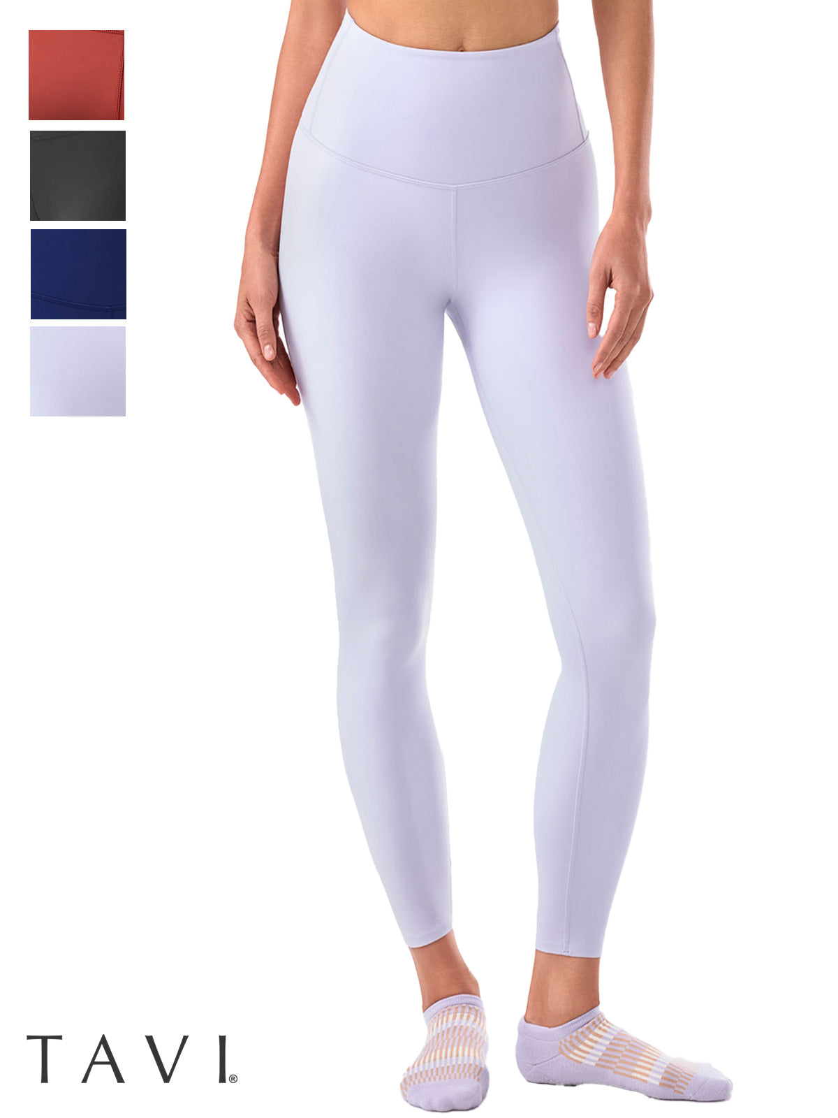 [TAVI] High Waist 7/8 Length Leggings HIGH WAISTED LEGGINGS / Yoga Bottoms Pilates Yoga Pants Beautiful Legs Beautiful Buttocks Body Coverage 25SS_D3