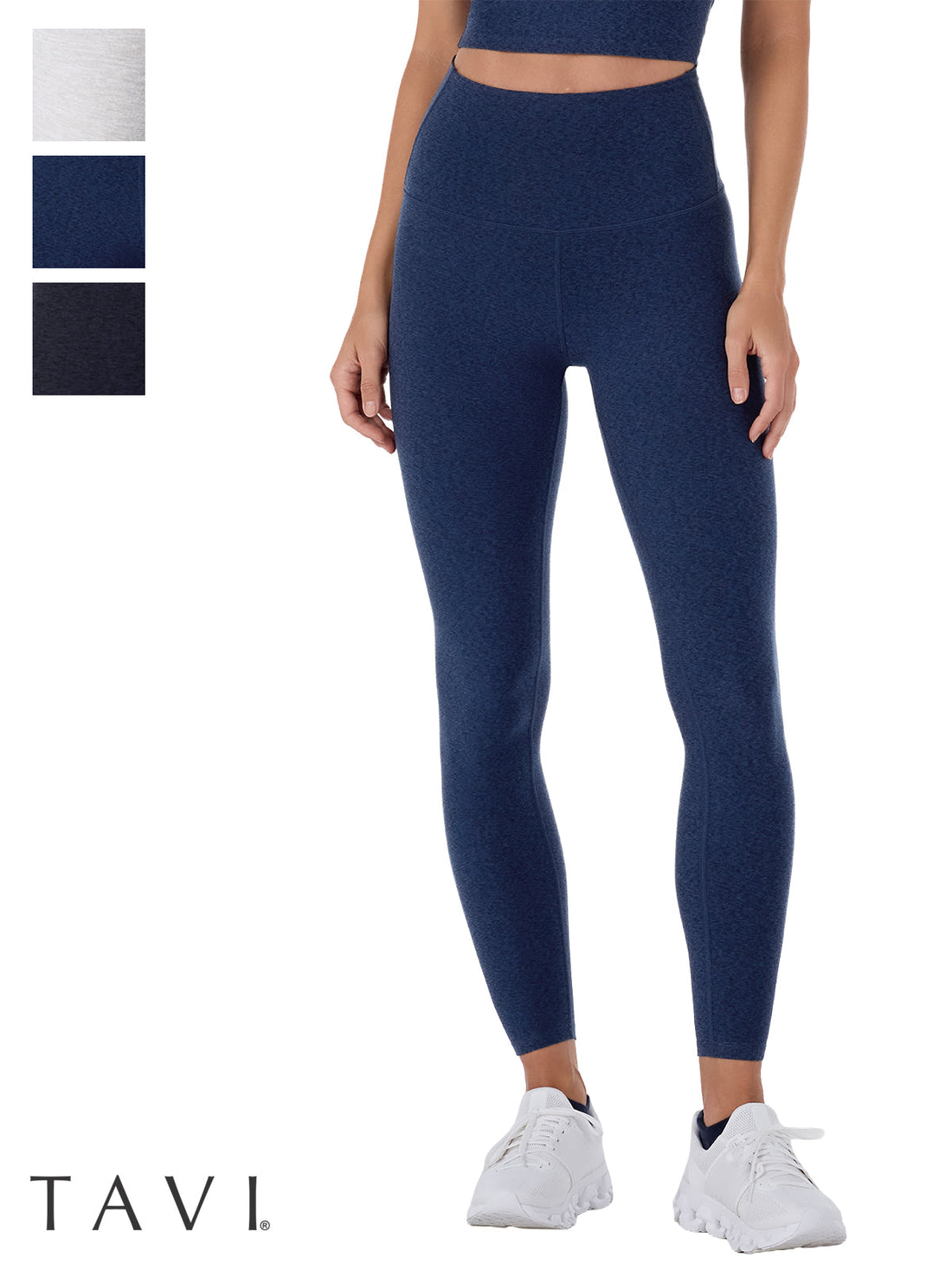 [TAVI] TaviCloud High Waisted Tight Leggings High Waisted 7/8 Tight / Yoga Bottoms Pilates Yoga Pants Beautiful Legs Beautiful Buttocks Body Coverage TOESOX 24FW