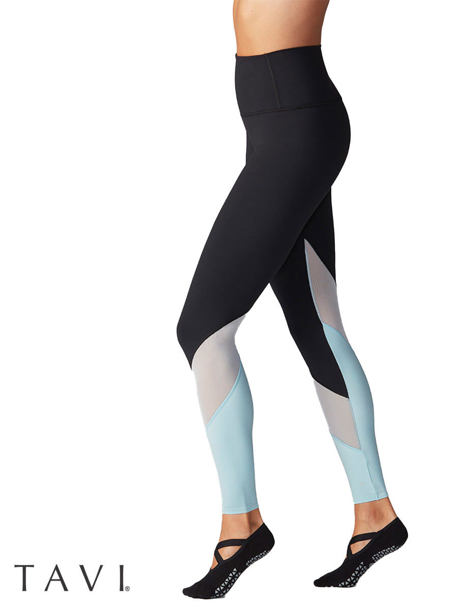 70%OFF[SALE][TAVI] ハイウエスト カラーブロック レギンス High Waisted Color block Tight ／ヨガ ボトムス ピラティス ヨガパンツ 吸汗 速乾[DRT][SS2412]