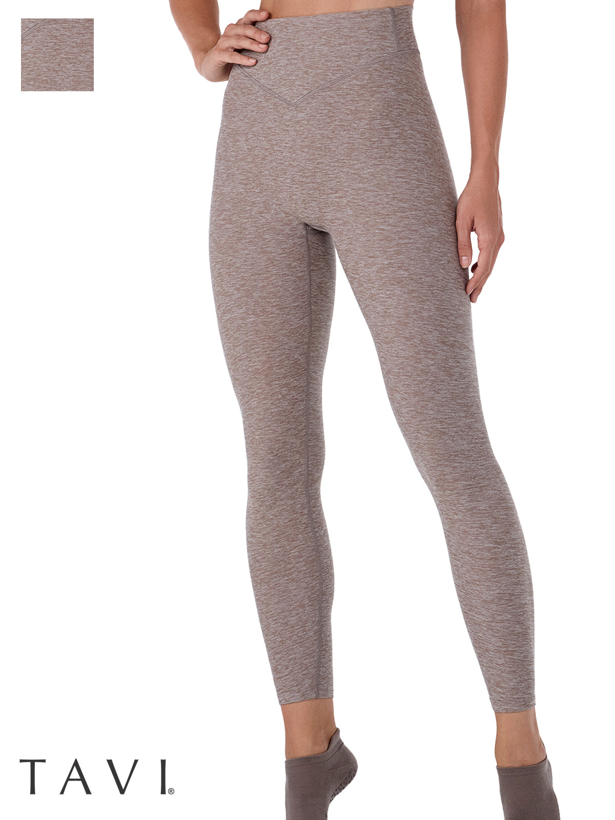 [TAVI] TaviCloud ハイウェスト 7/8 スムースライズレギンス TC HW 7/8 S Rise Legging タビ レディース  ボトムス ヨガウェア 7分丈 ハイウエスト TOESOX 26SS D1