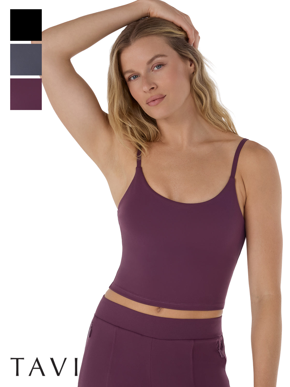 [TAVI] CAMI BRA / Yoga top with cups, camisole, Pilates bralette, yoga wear, TOESOX