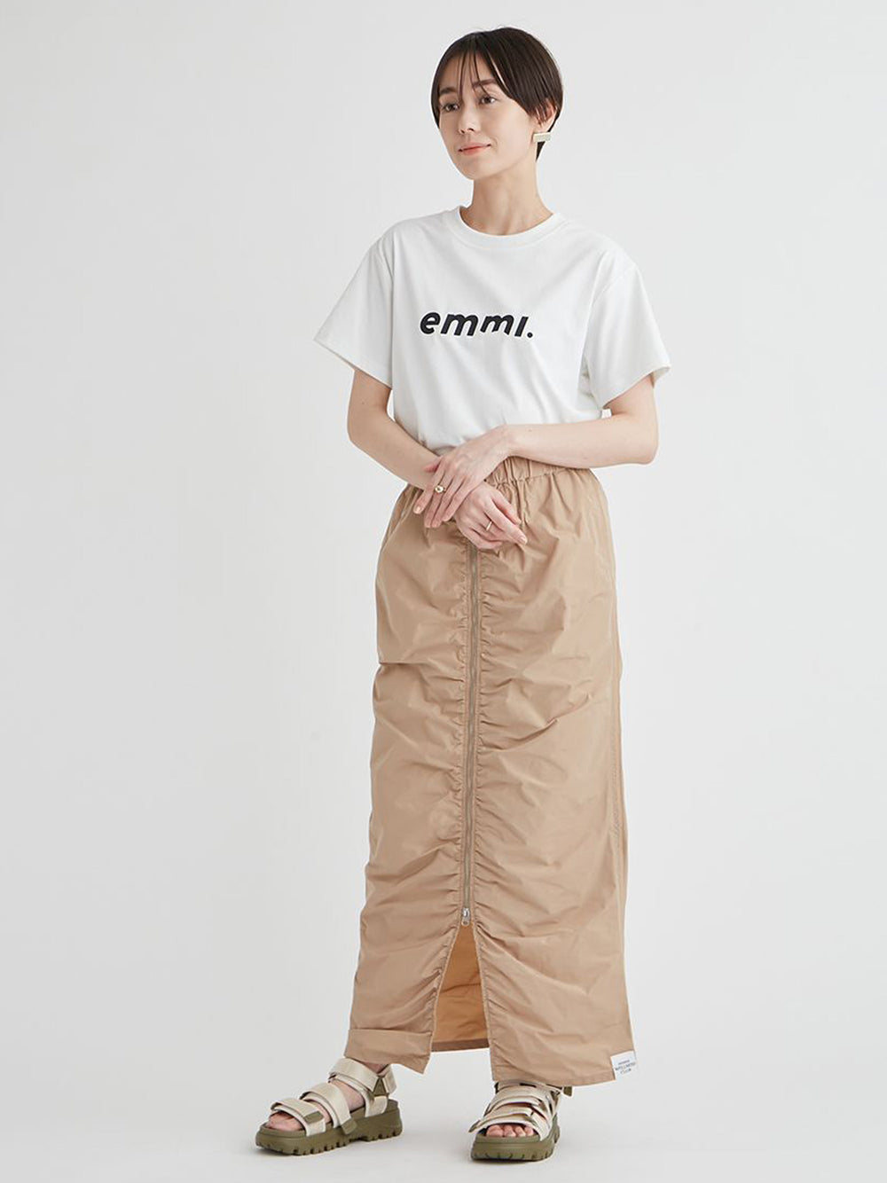 [emmi] ECOemmiロゴT-shirts エミ レディース スポーツウェア Tシャツ 半袖 サスティナブル / 24SS 13WCT244012