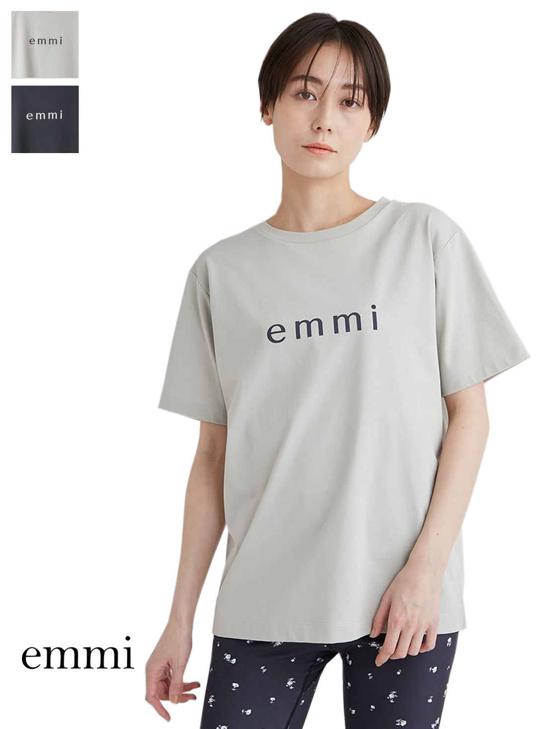 [emmi] emmi ロゴ バックシャン Tシャツ エミ レディース スポーツウェア ヨガウェア 半袖 サスティナブル / 24SS 13WCT242057-Puravida! プラヴィダ　ヨガ ピラティス フィットネスショップ