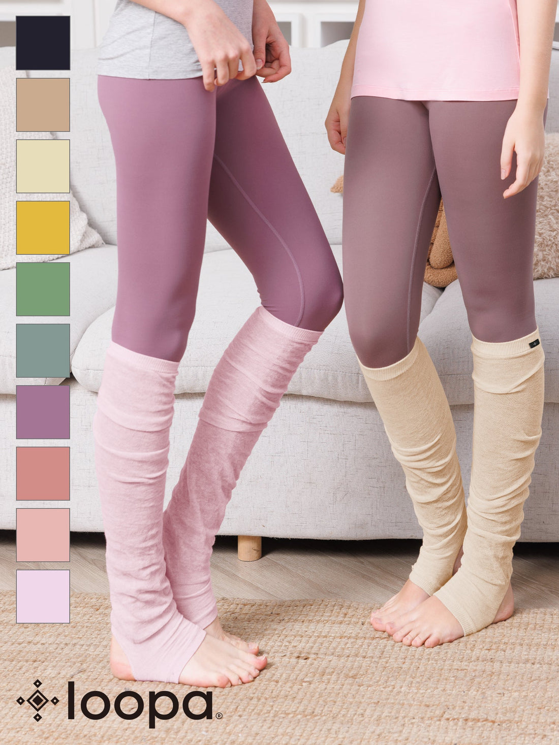 [Loopa] ルーパ レッグウォーマー Yoga Leg warmers / スポーツインナー ヨガウェア [A] 10_3-Puravida! プラヴィダ　ヨガ ピラティス フィットネスショップ