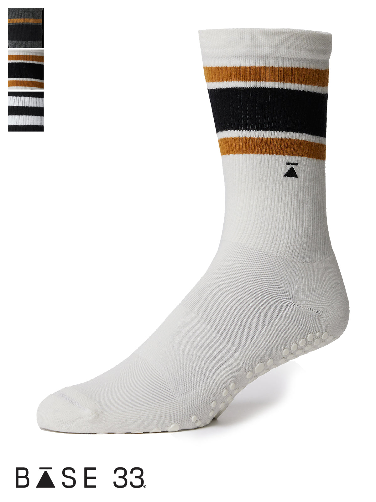 [促销][BASE33] 男士防滑袜 CREW / 训练健身房健身防滑袜 TOESOX [SOFF] 2501