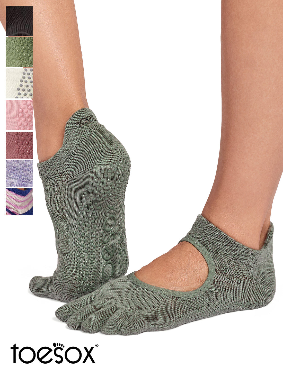 [ToeSox] Bellarina ベラリナ（Full-Toe／つま先あり） グリップ ソックス ／ ヨガ ピラティス 滑り止め付 靴下 26SS_D1