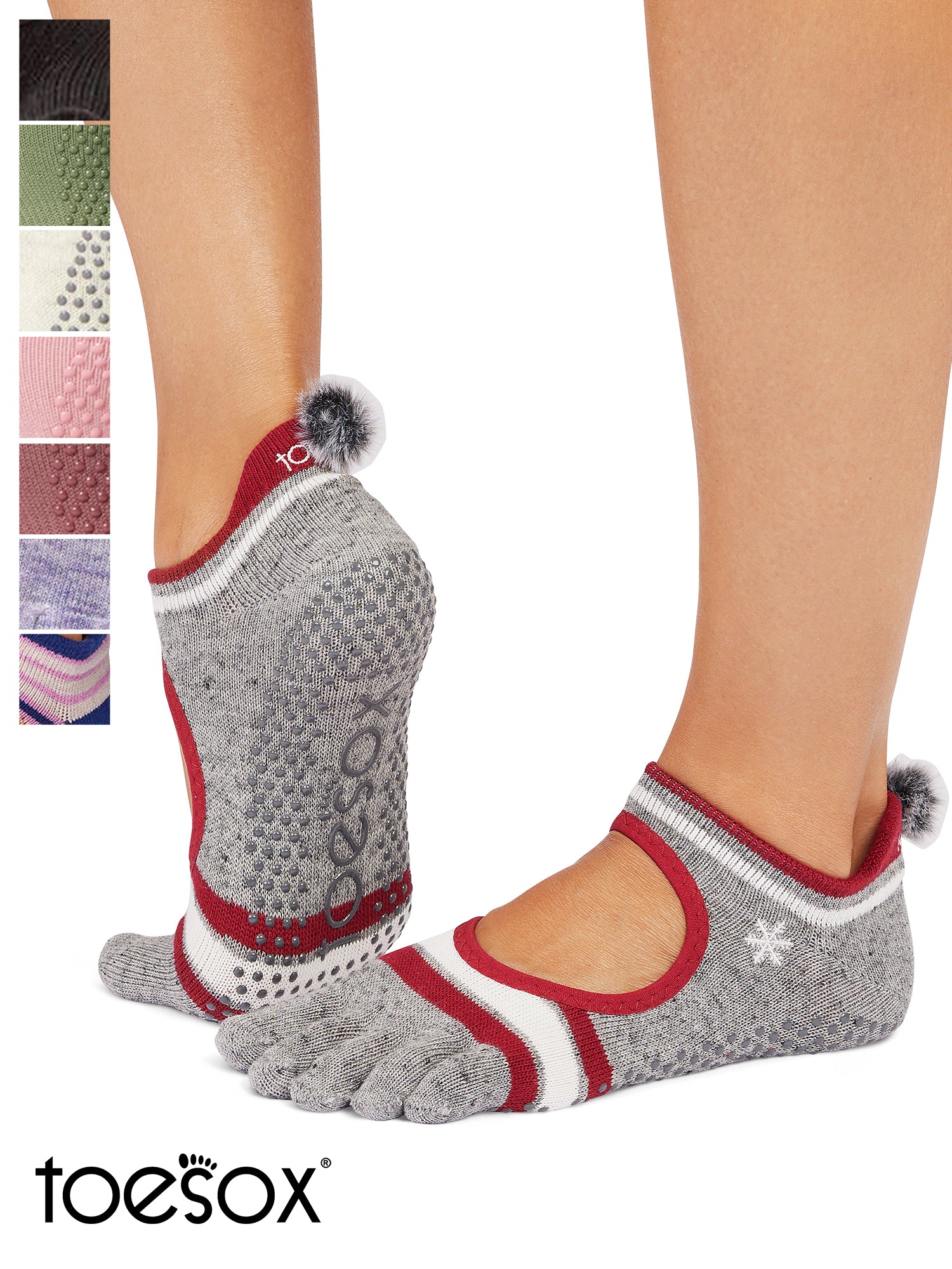 [ToeSox] Bellarina ベラリナ（Full-Toe／つま先あり） グリップ ソックス ／ ヨガ ピラティス 滑り止め付 靴下 25FW_D3