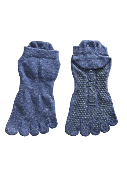 [ToeSox] Low Rise Ultra Fine Knit ローライズ ウルトラファインニット（Full-Toe／つま先あり） グリップ ソックス ／ ヨガ ピラティス 滑り止め付 靴下 25FW_D1