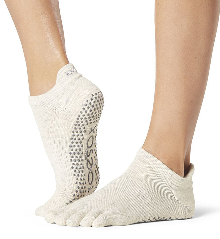 [ToeSox] Low Rise ローライズ（Full-Toe／つま先あり） グリップ ソックス ／ ヨガ ピラティス 滑り止め付 靴下 26FW_D1
