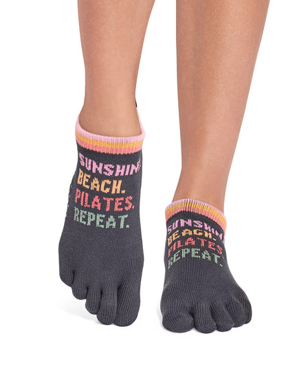 [ToeSox] Low Rise ローライズ（Full-Toe／つま先あり） グリップ ソックス ／ ヨガ ピラティス 滑り止め付 靴下 26FW_D1