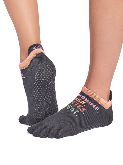 [ToeSox] Low Rise ローライズ（Full-Toe／つま先あり） グリップ ソックス ／ ヨガ ピラティス 滑り止め付 靴下 26FW_D1