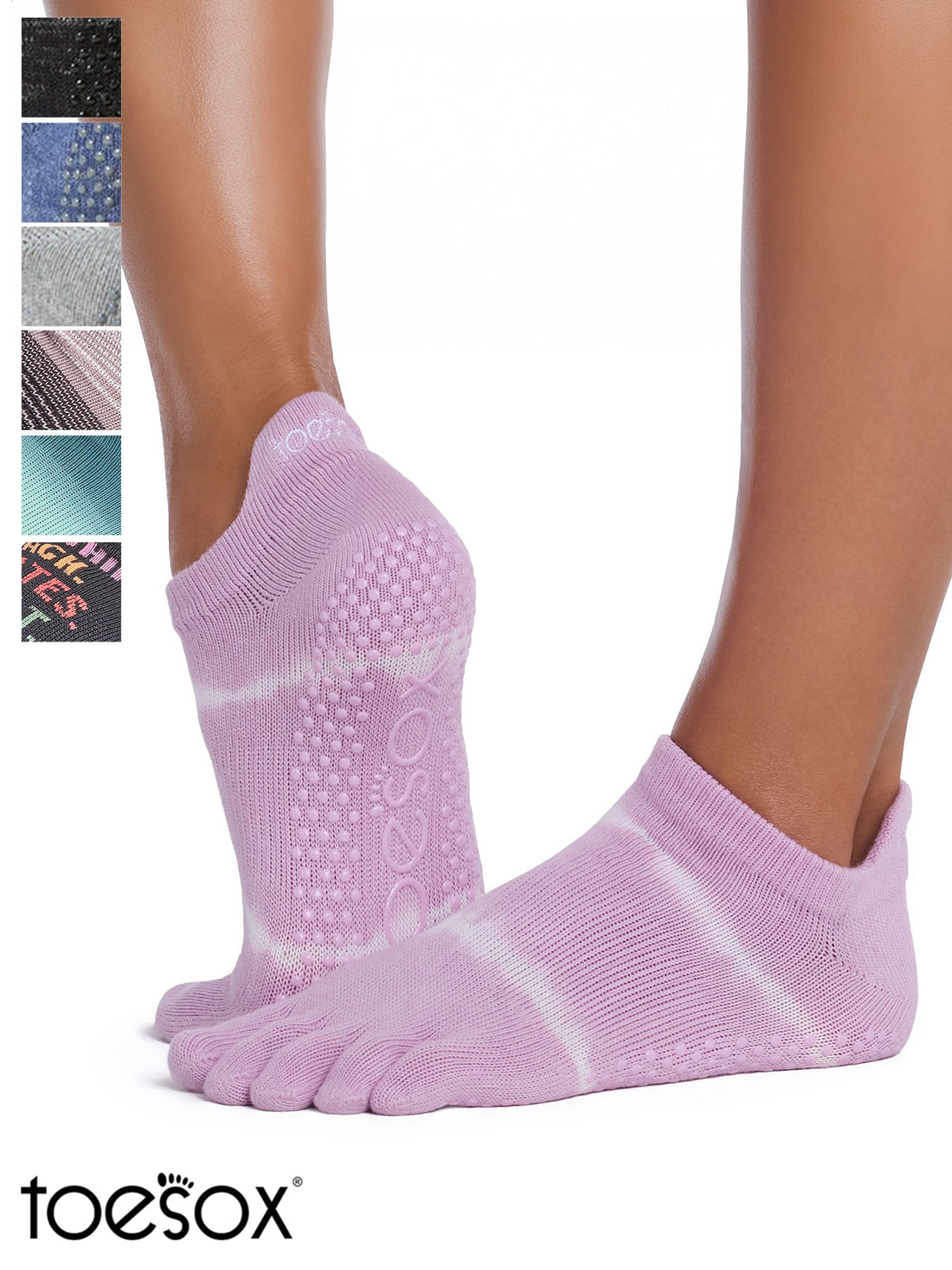 [ToeSox] Low Rise ローライズ（Full-Toe／つま先あり） グリップ ソックス ／ ヨガ ピラティス 滑り止め付 靴下 26FW_D1