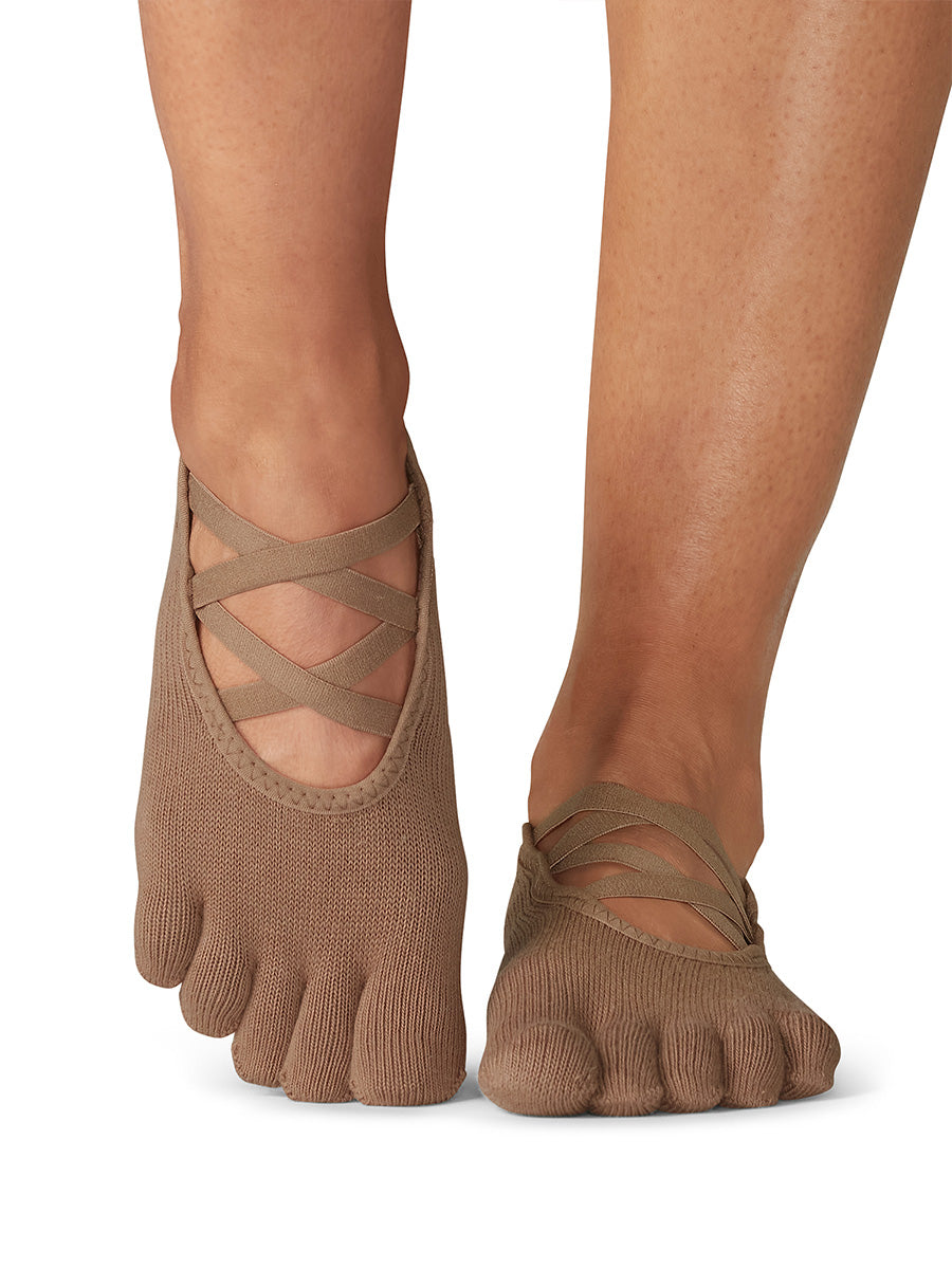 [ToeSox] Elle エル（Full-Toe／つま先あり） グリップ ソックス ／ ヨガ ピラティス 滑り止め付 靴下 25FW_D3
