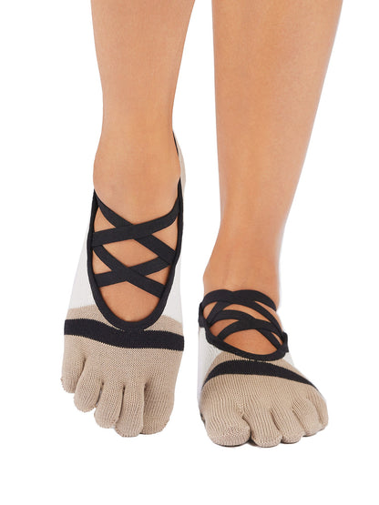 [ToeSox] Elle エル（Full-Toe／つま先あり） グリップ ソックス ／ ヨガ ピラティス 滑り止め付 靴下 25FW_D3