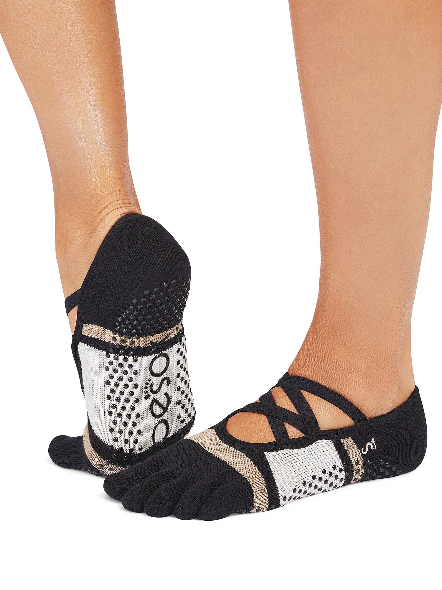 [ToeSox] Elle エル（Full-Toe／つま先あり） グリップ ソックス ／ ヨガ ピラティス 滑り止め付 靴下 25FW_D3