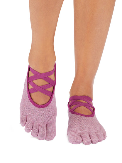 [ToeSox] Elle エル（Full-Toe／つま先あり） グリップ ソックス ／ ヨガ ピラティス 滑り止め付 靴下 25FW_D3