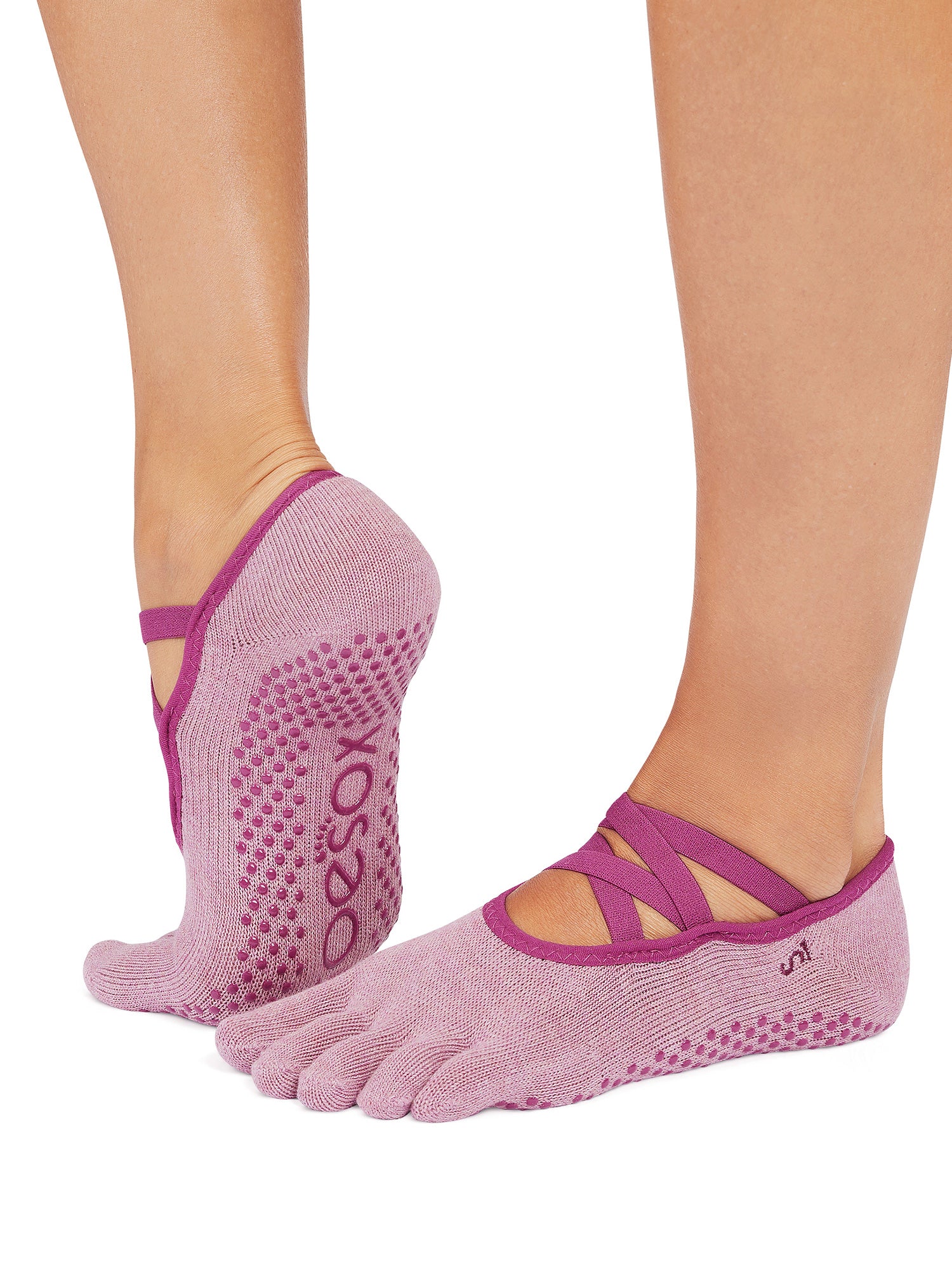 ピラティス　足指ストラップ　ソックス付き TOESOX] エル（Full-Toe) グリップ ソックス / ヨガ 滑り止め