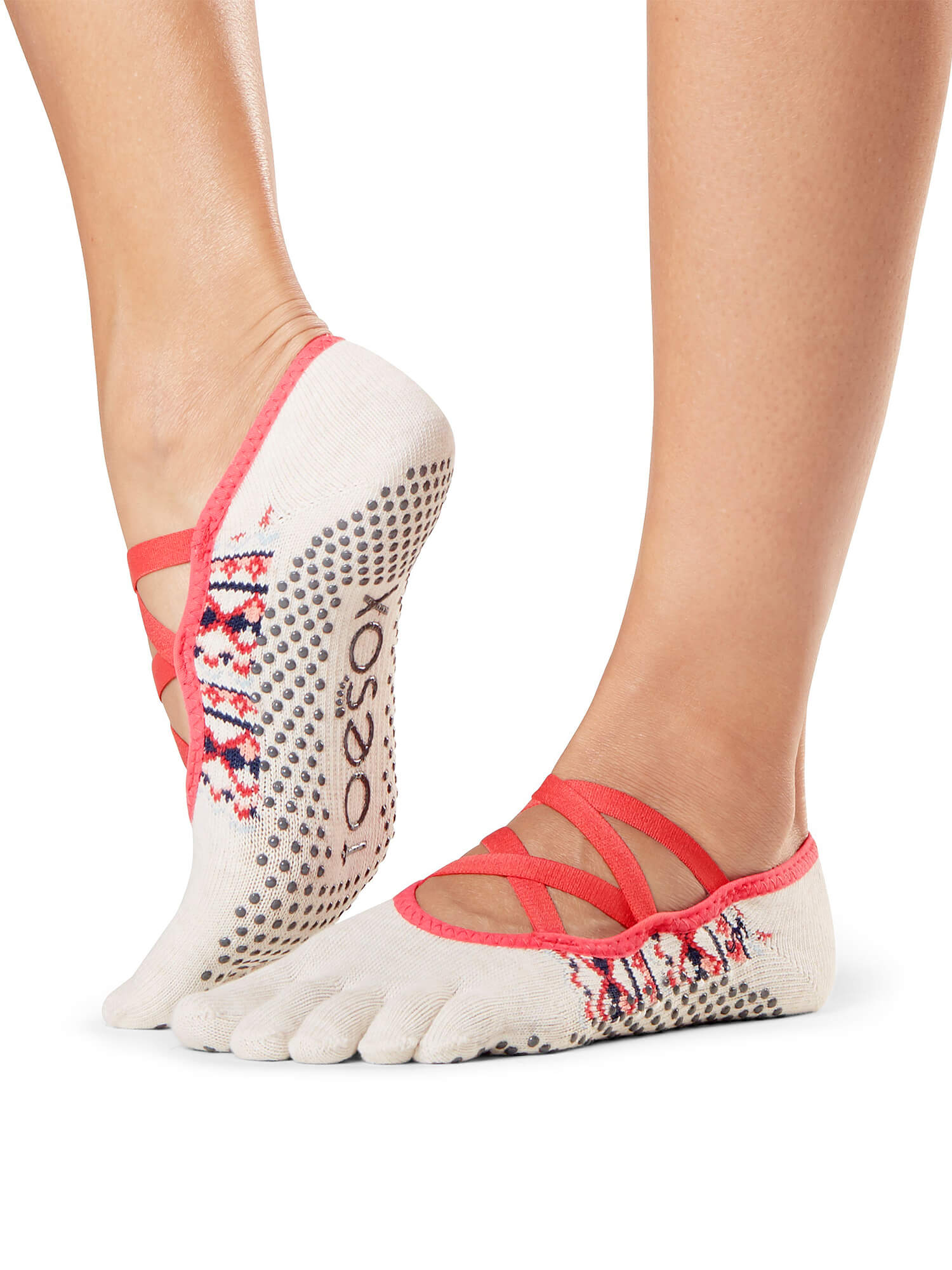 [ToeSox] Elle エル（Full-Toe／つま先あり） グリップ ソックス ／ ヨガ ピラティス 滑り止め付 靴下 26FW_D1